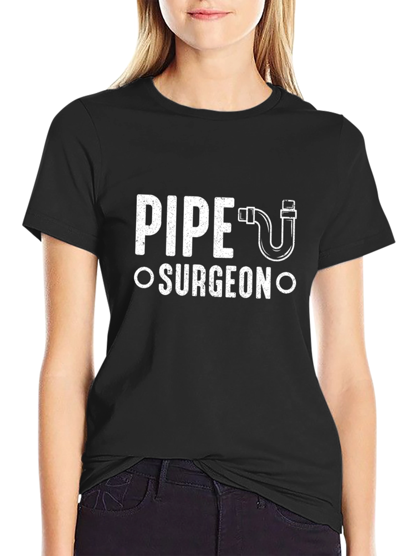 Black Pipe Surgeon Black Graphic T-Shirt view 2