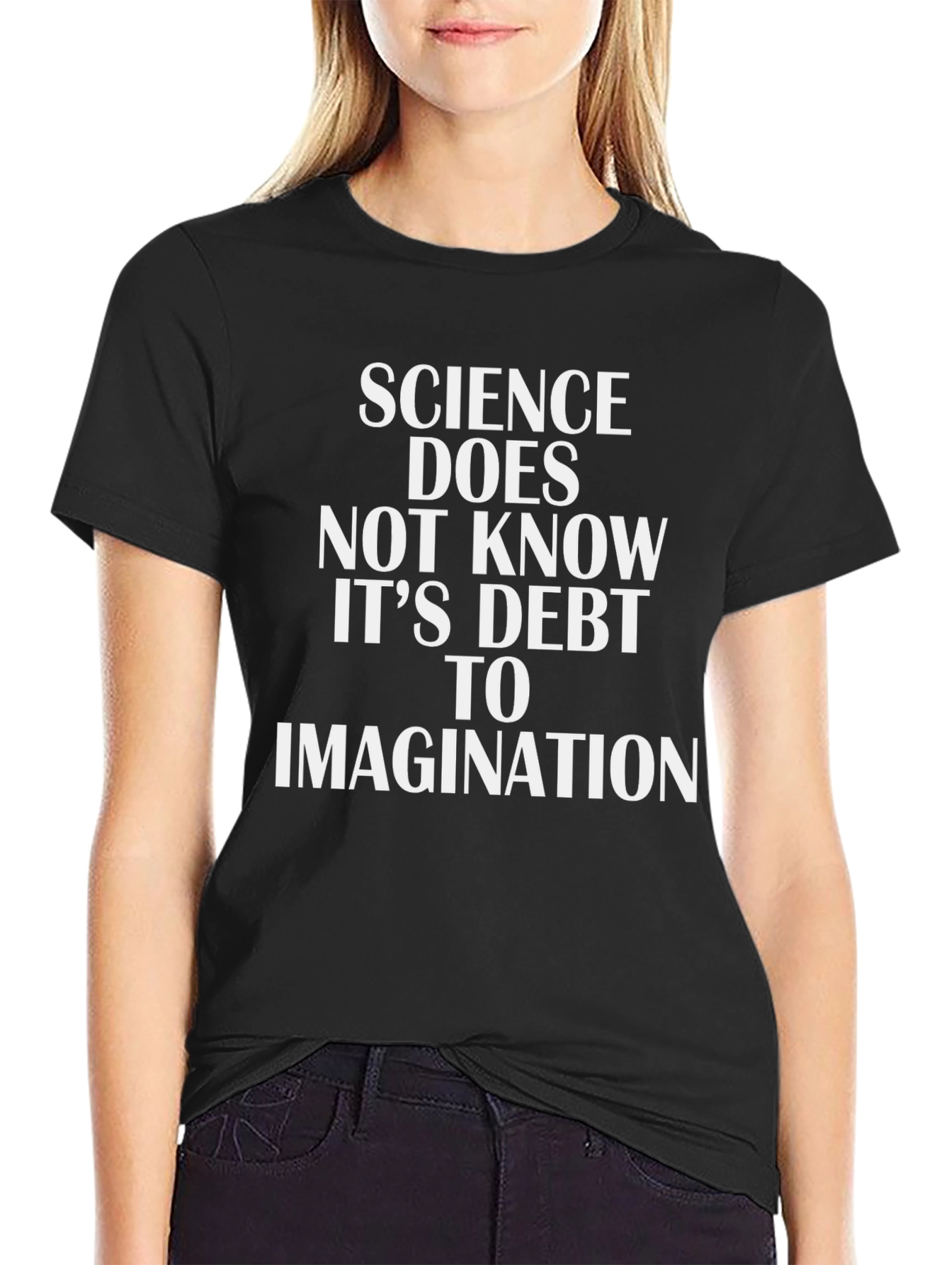 Black Science Imagination Black Graphic Tee view 2