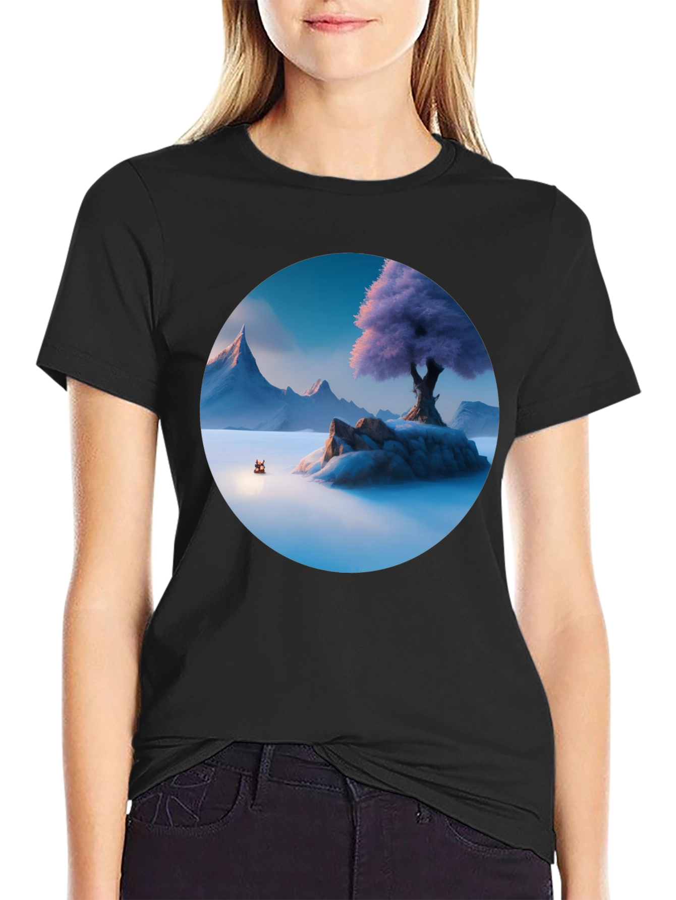 Mystic Isle Graphic Tee - Men's Black T-Shirt - 2