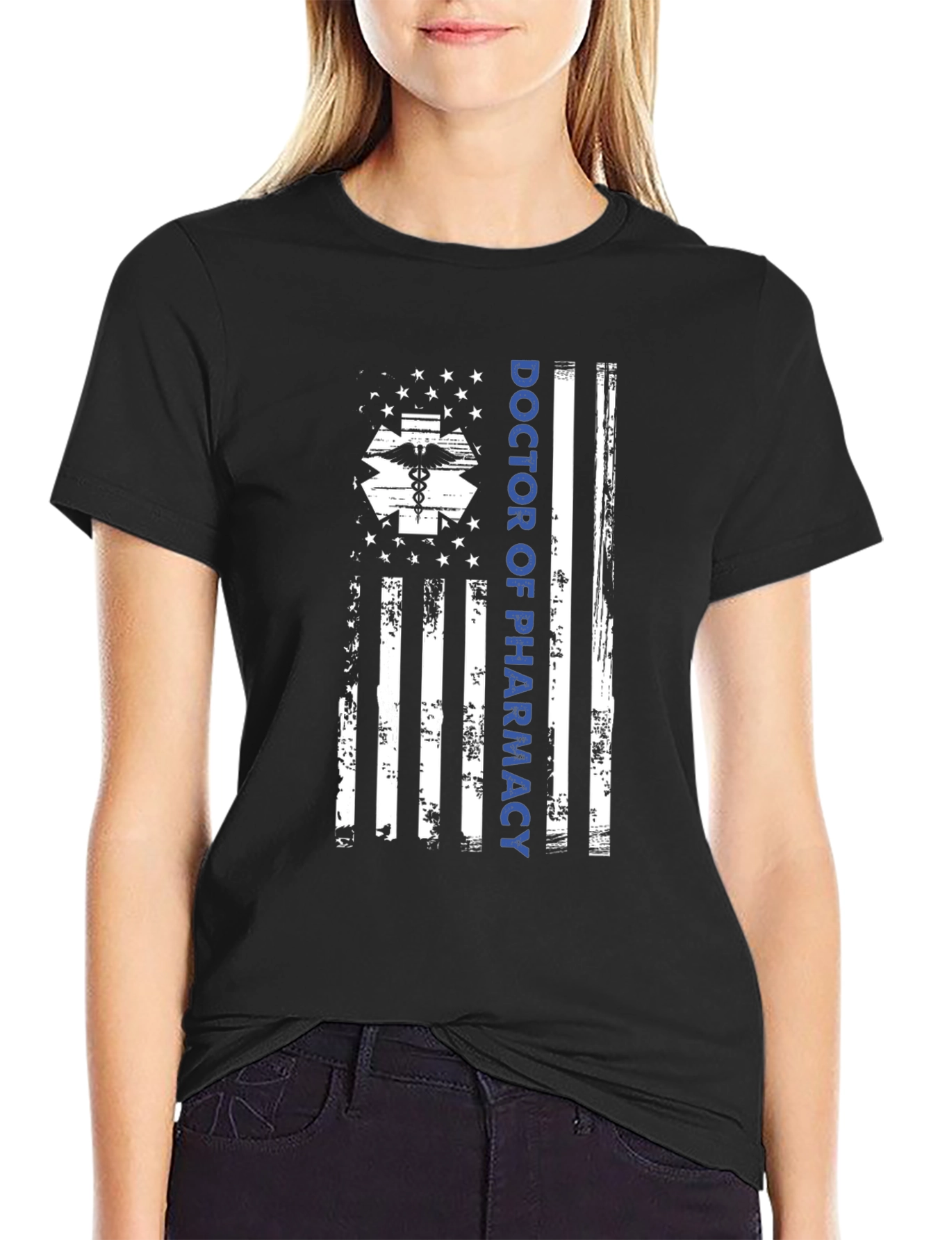 Doctor of Pharmacy American Flag Graphic T-Shirt - 2