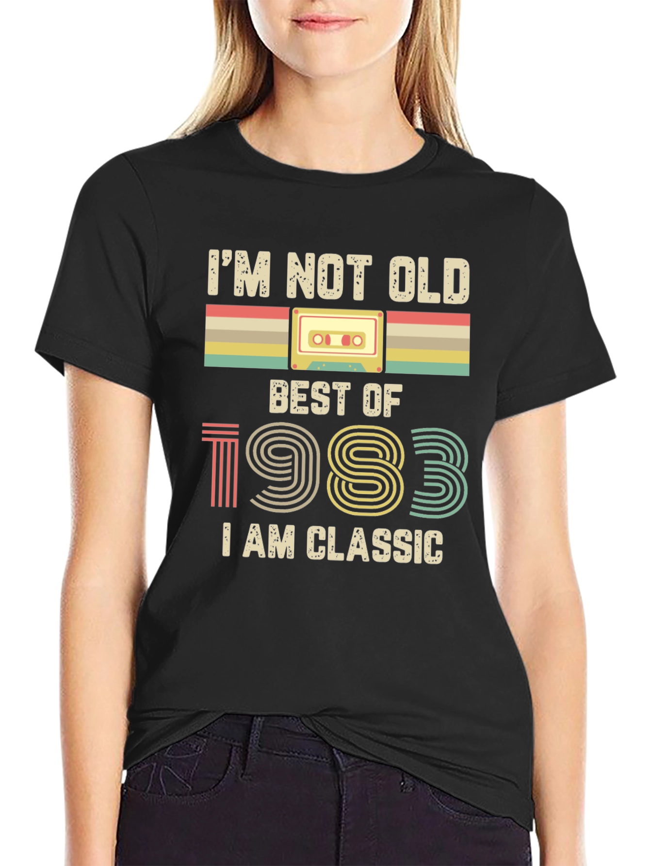 Black I'm Not Old I Am Classic T-Shirt Best of 1983 view 2
