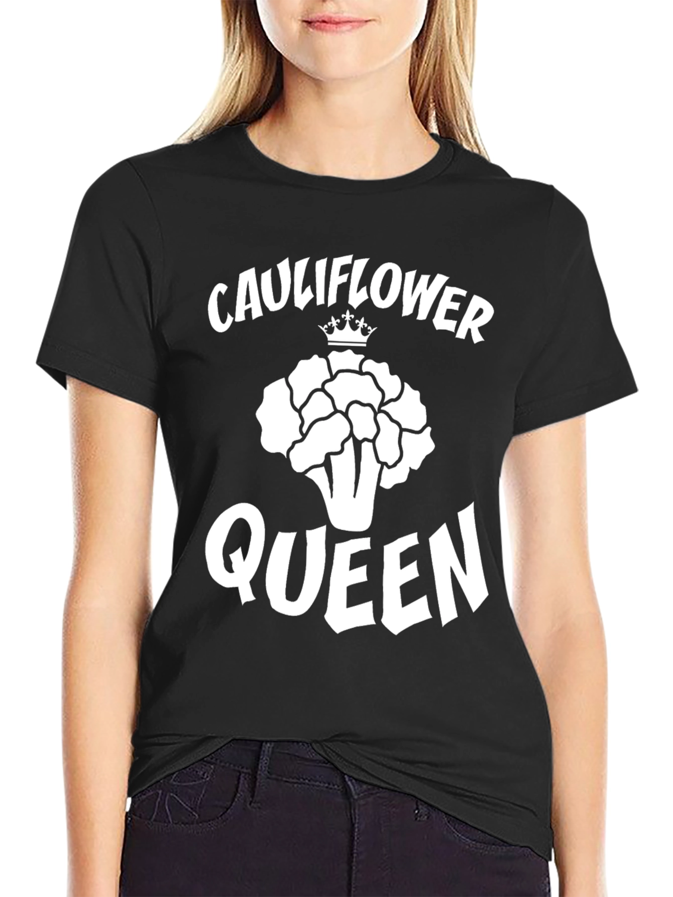 Black Cauliflower Queen Black Graphic Tee view 2