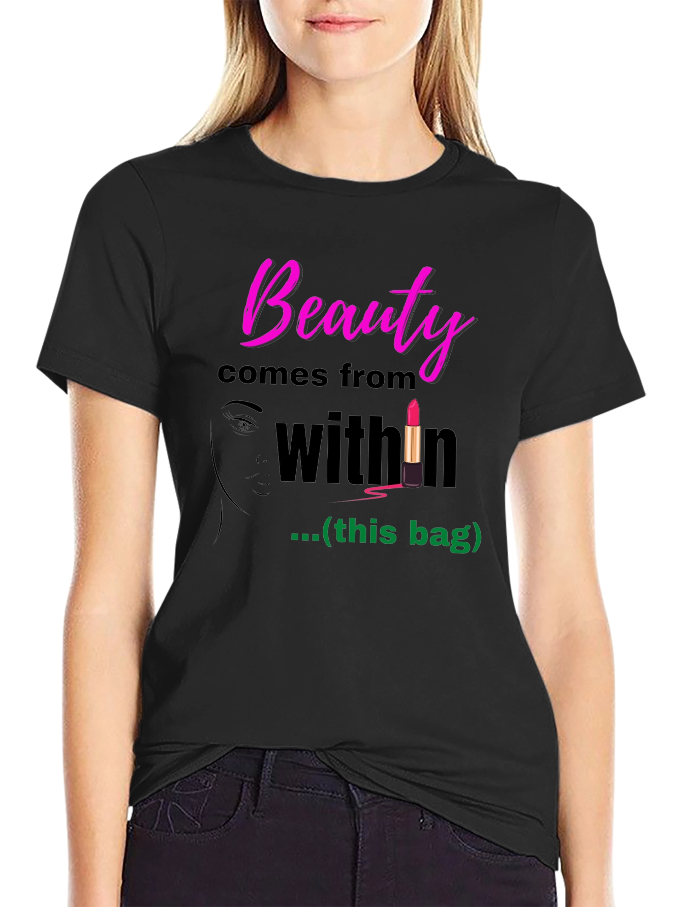 Black Beauty Comes From Within Graphic T-Shirt view 2