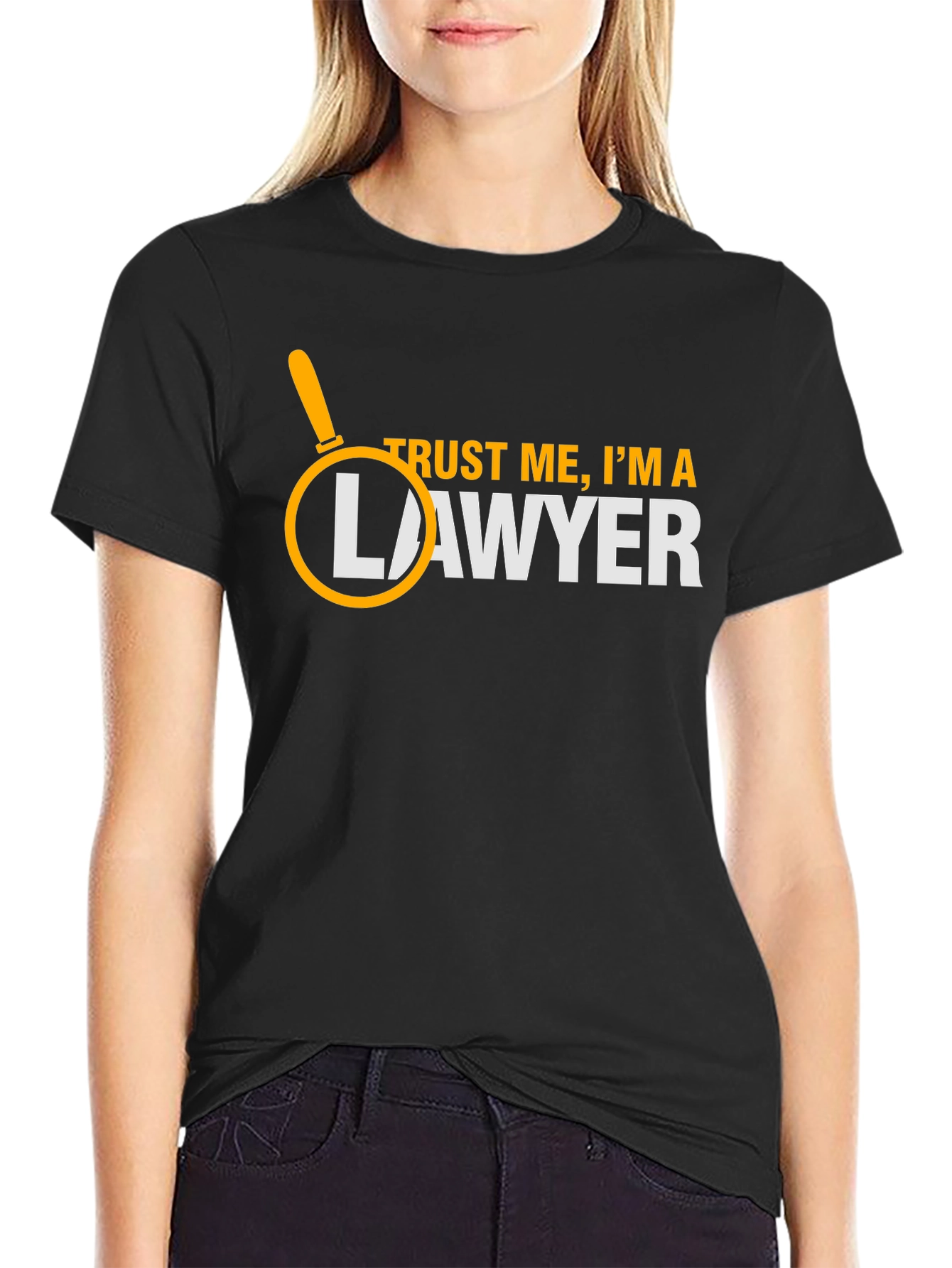 Black Trust Me, I'm A Lawyer Graphic T-Shirt view 2