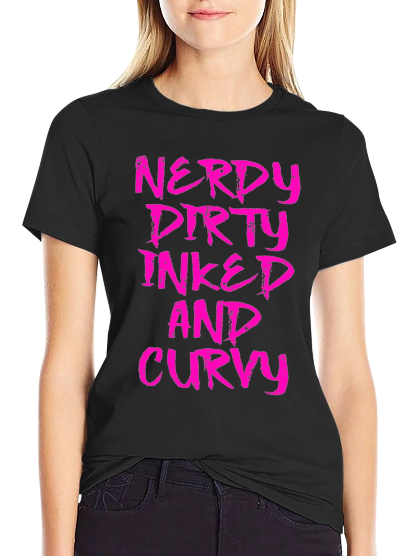 Nerdy Dirty Inked Curvy Graphic T-Shirt - 2