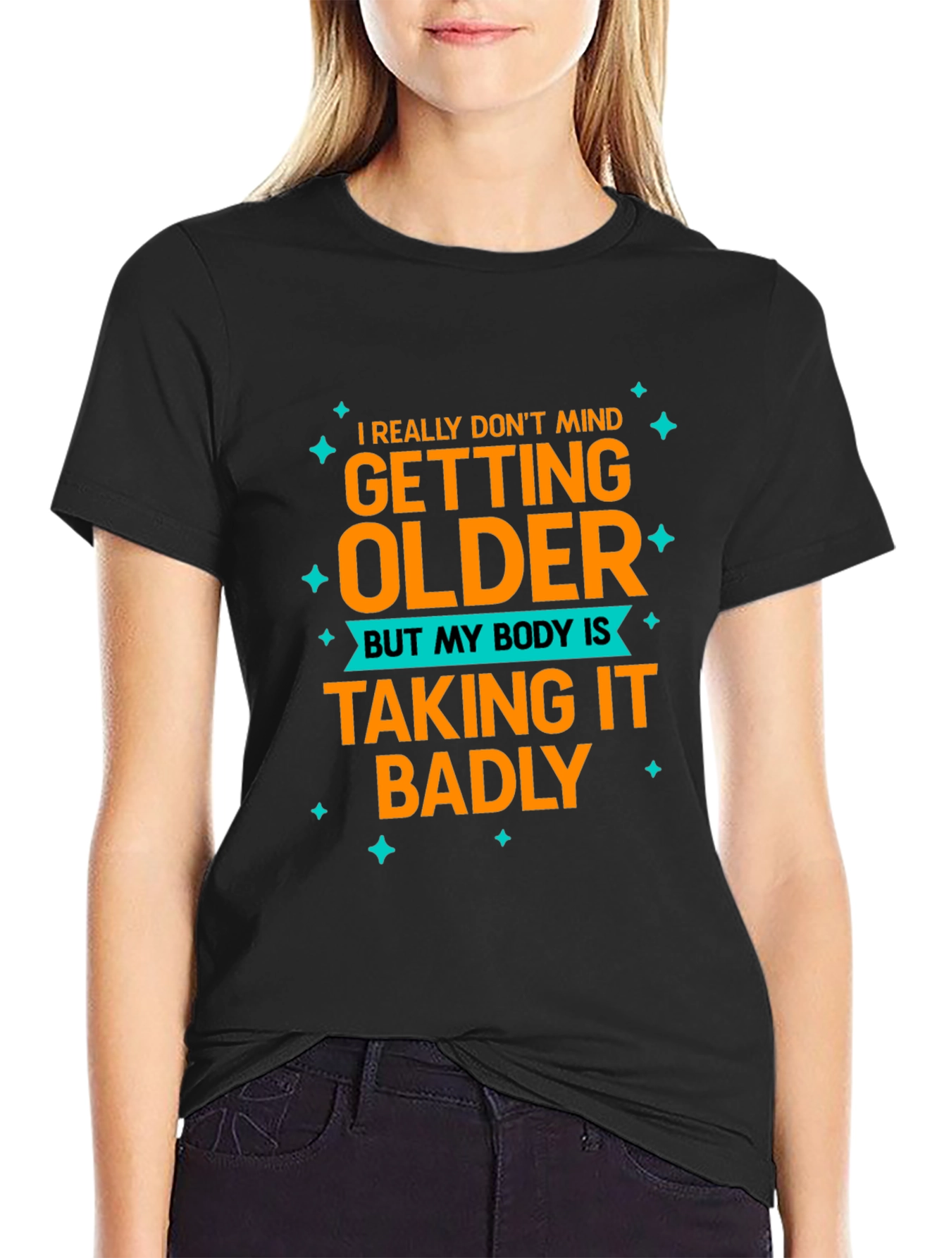 Black Funny Aging T-Shirt: I Don't Mind Getting Older view 2