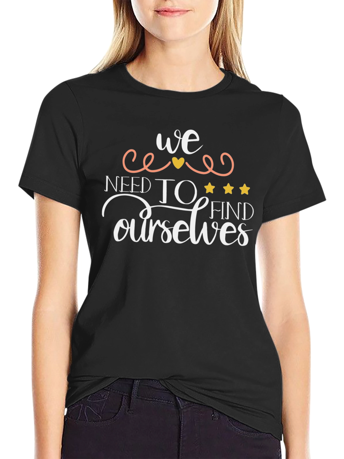 Black We Need To Find Ourselves Black Graphic Tee view 2