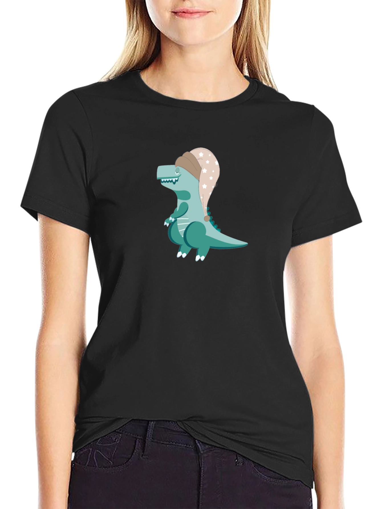 Black Dino Dreams T-Shirt - Black view 2