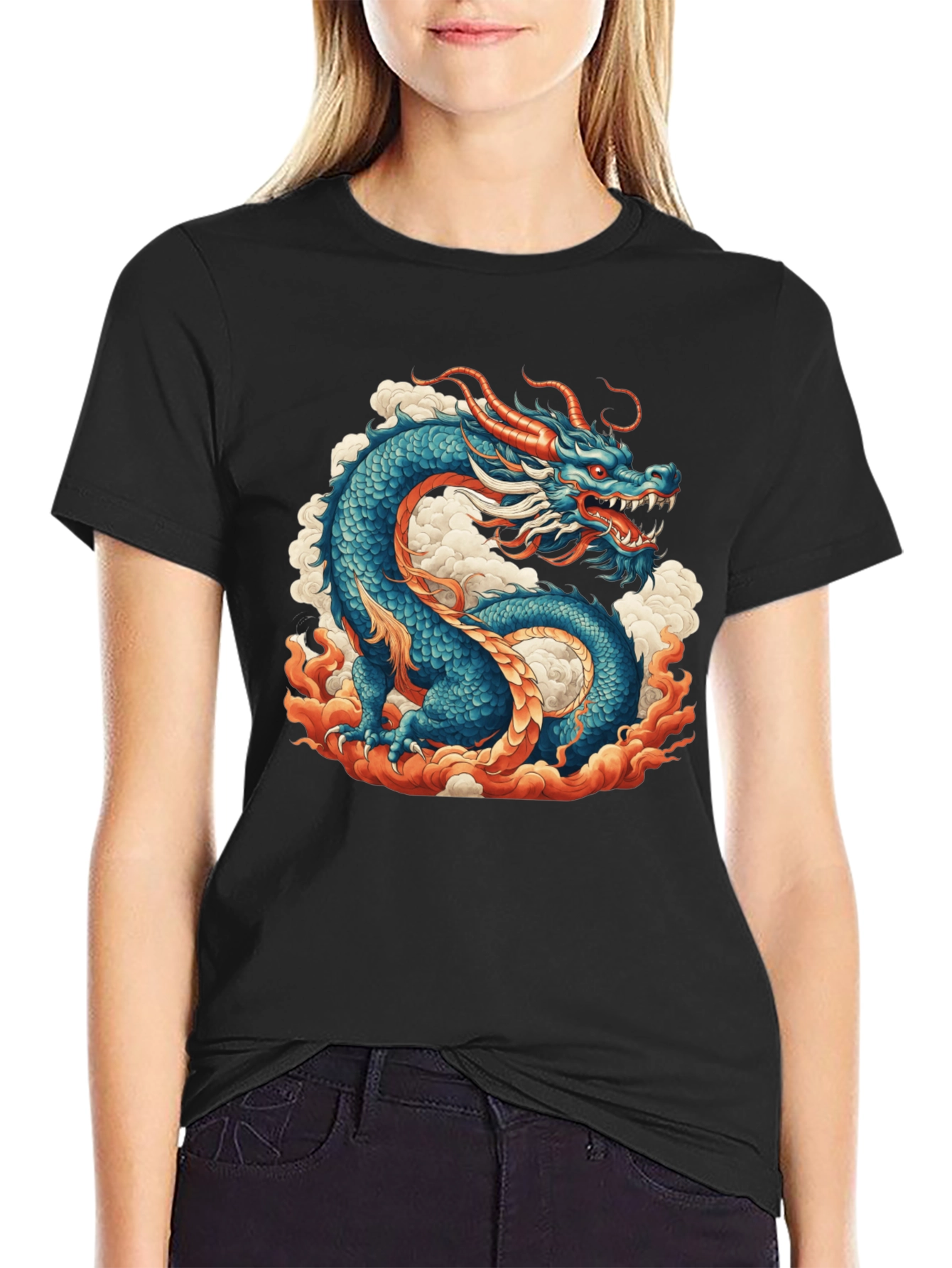 Black Dragon Graphic Tee - Men's Black T-Shirt view 2