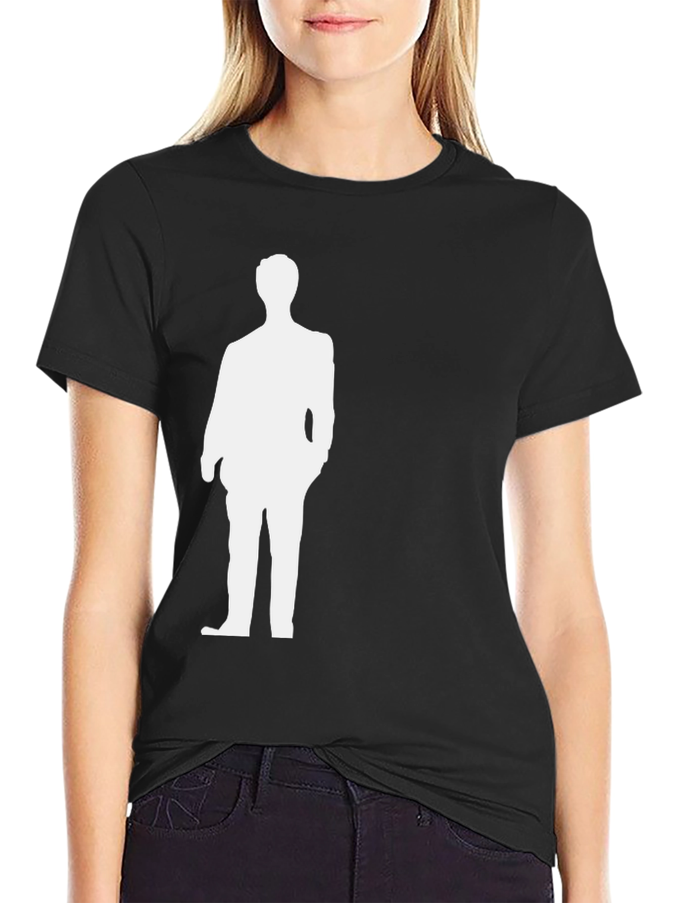 Black Silhouette Suit Graphic Tee - Classic Style view 2