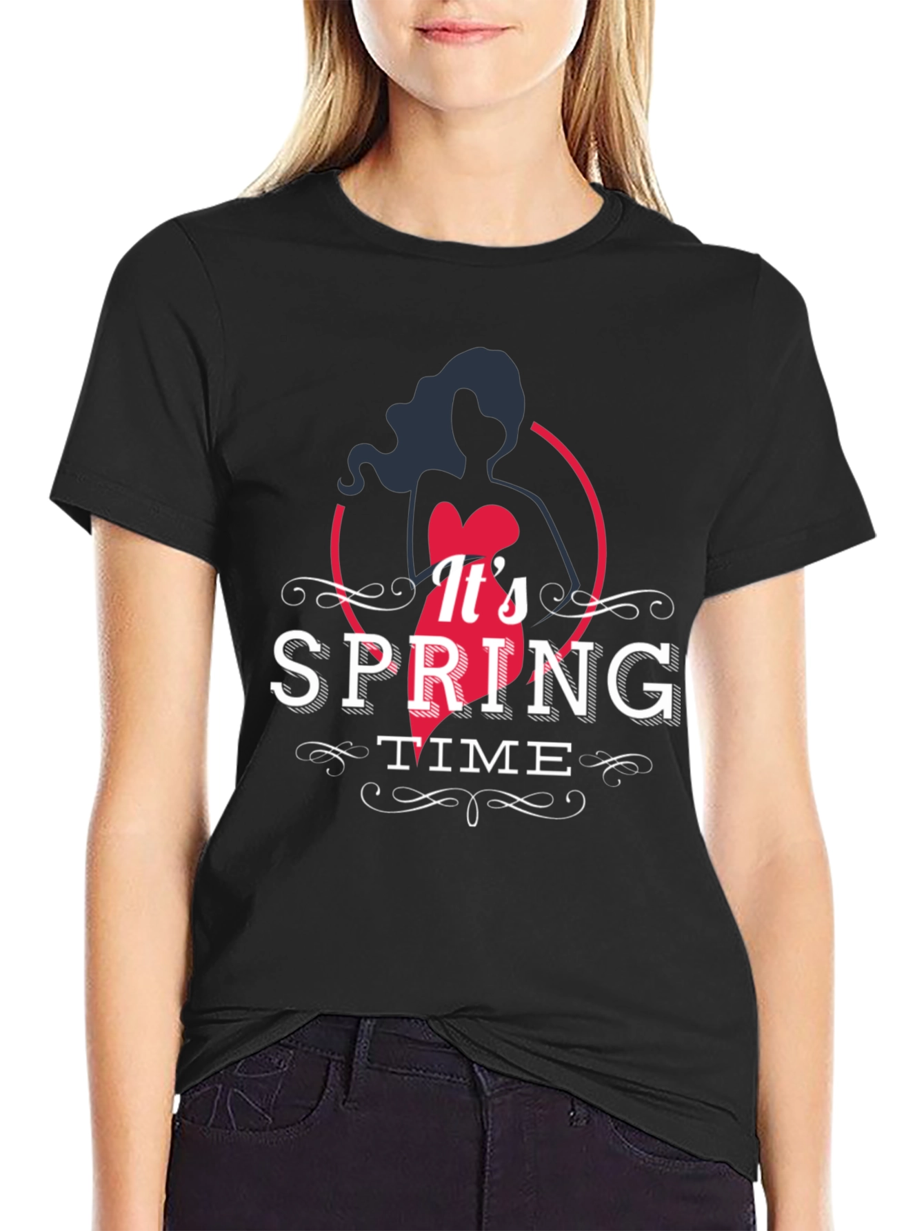 Black Spring Time Black T-Shirt view 2