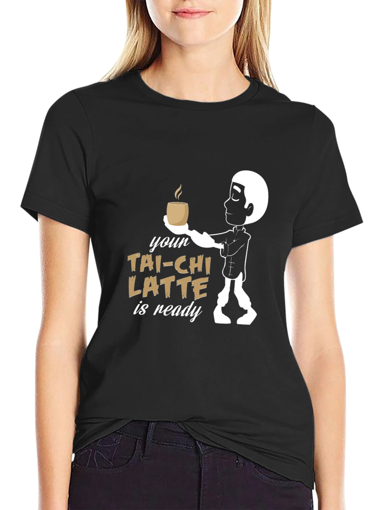 Black Your Tai-Chi Latte is Ready T-Shirt view 2