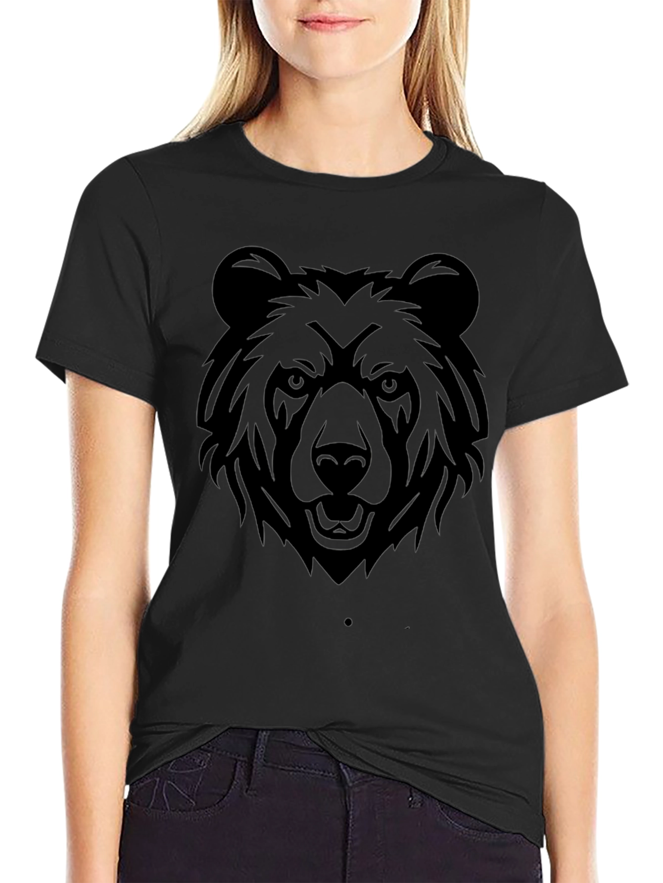 Black Black Bear Graphic T-Shirt - Men's Casual Tee view 2