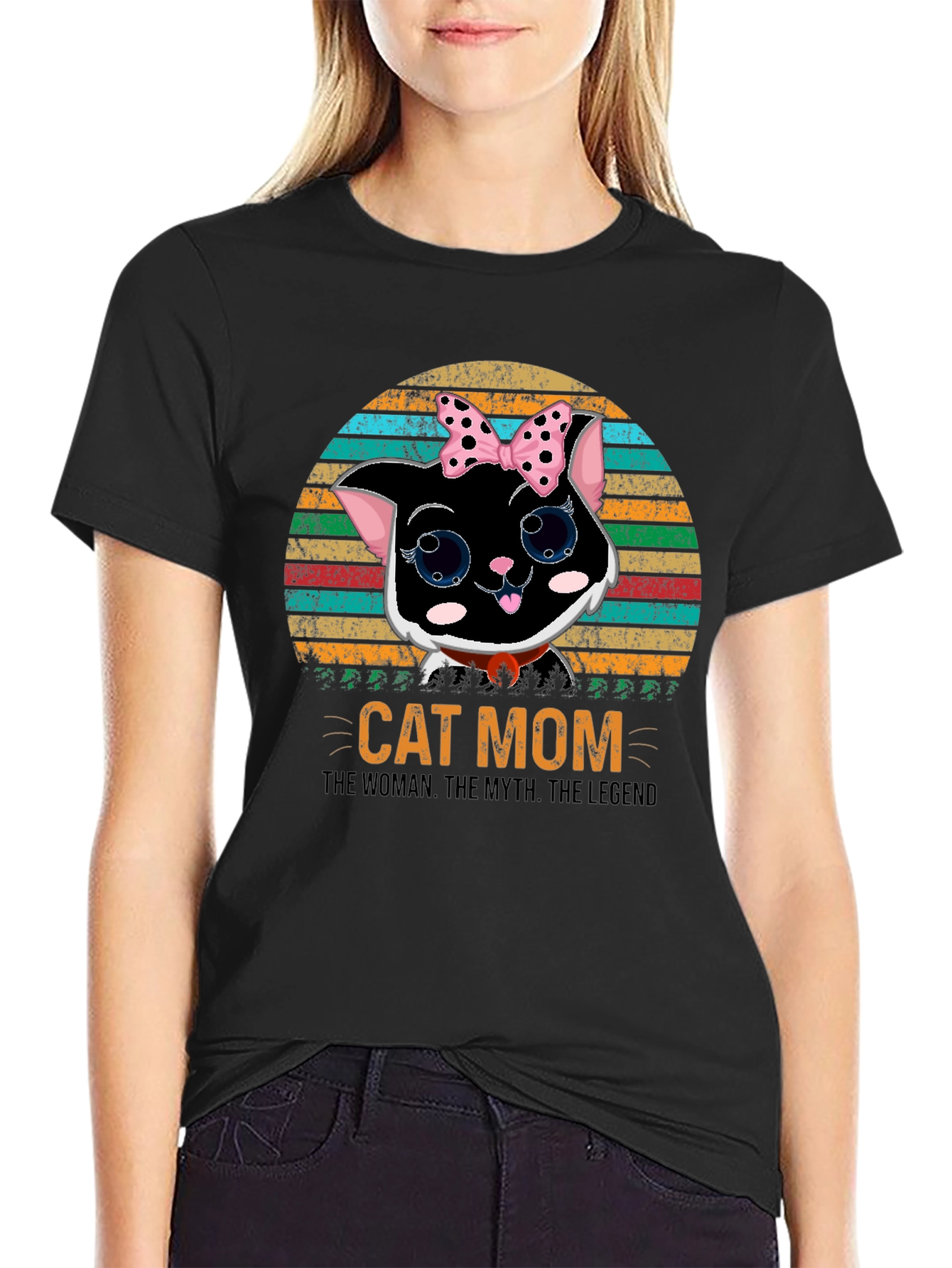 Cat Mom T-Shirt - The Woman, The Myth, The Legend - 2