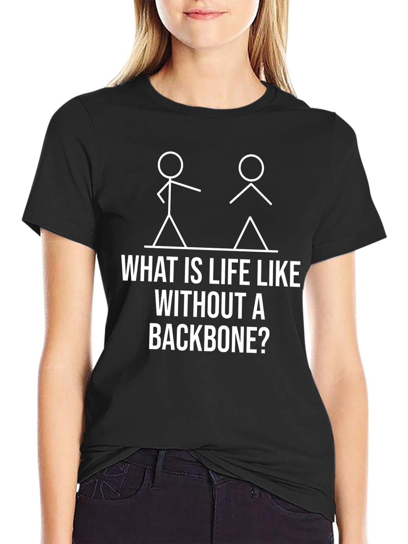 Black Backbone Humor Graphic Tee view 2
