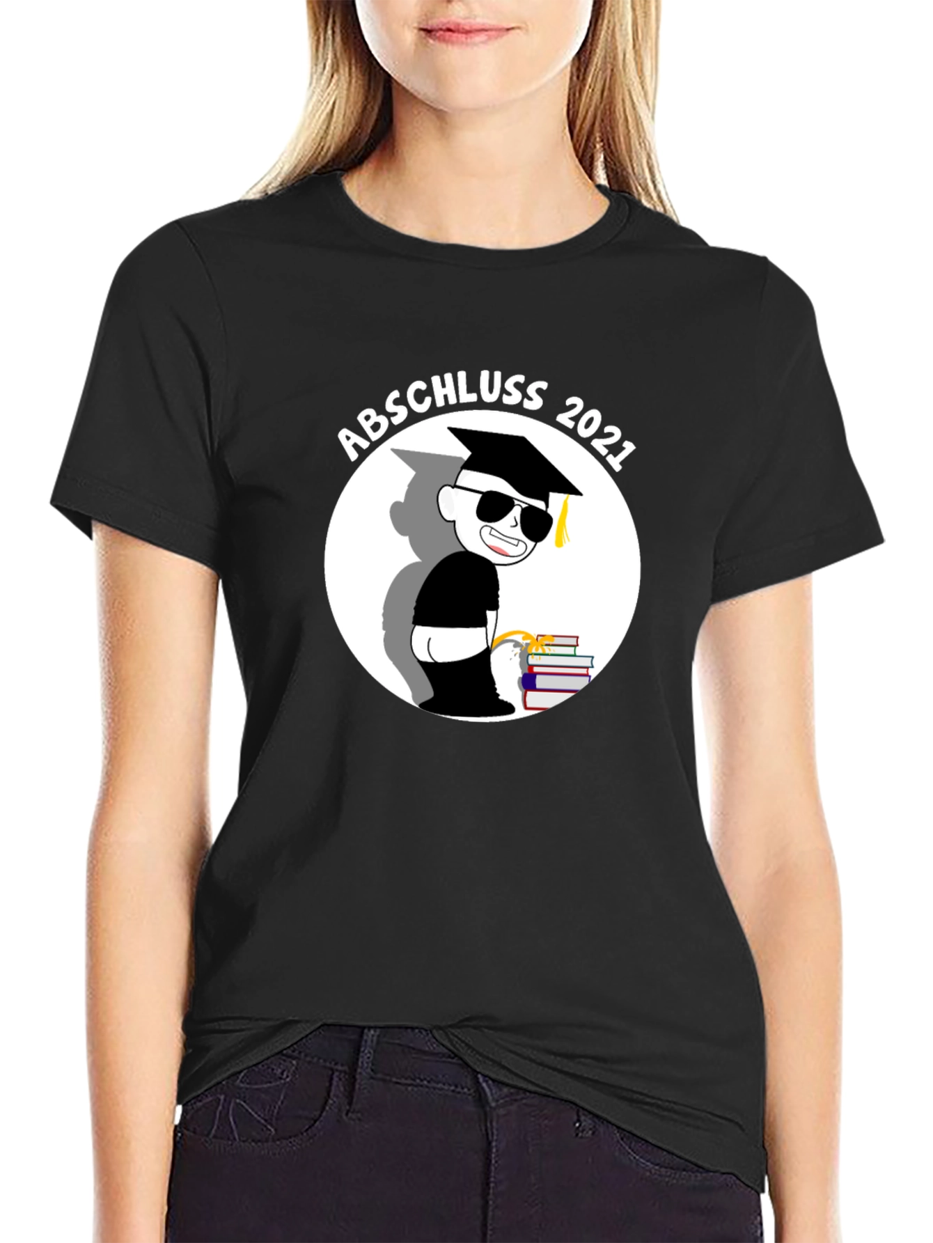 Black Abschluss 2021 Graduation Humor T-Shirt view 2