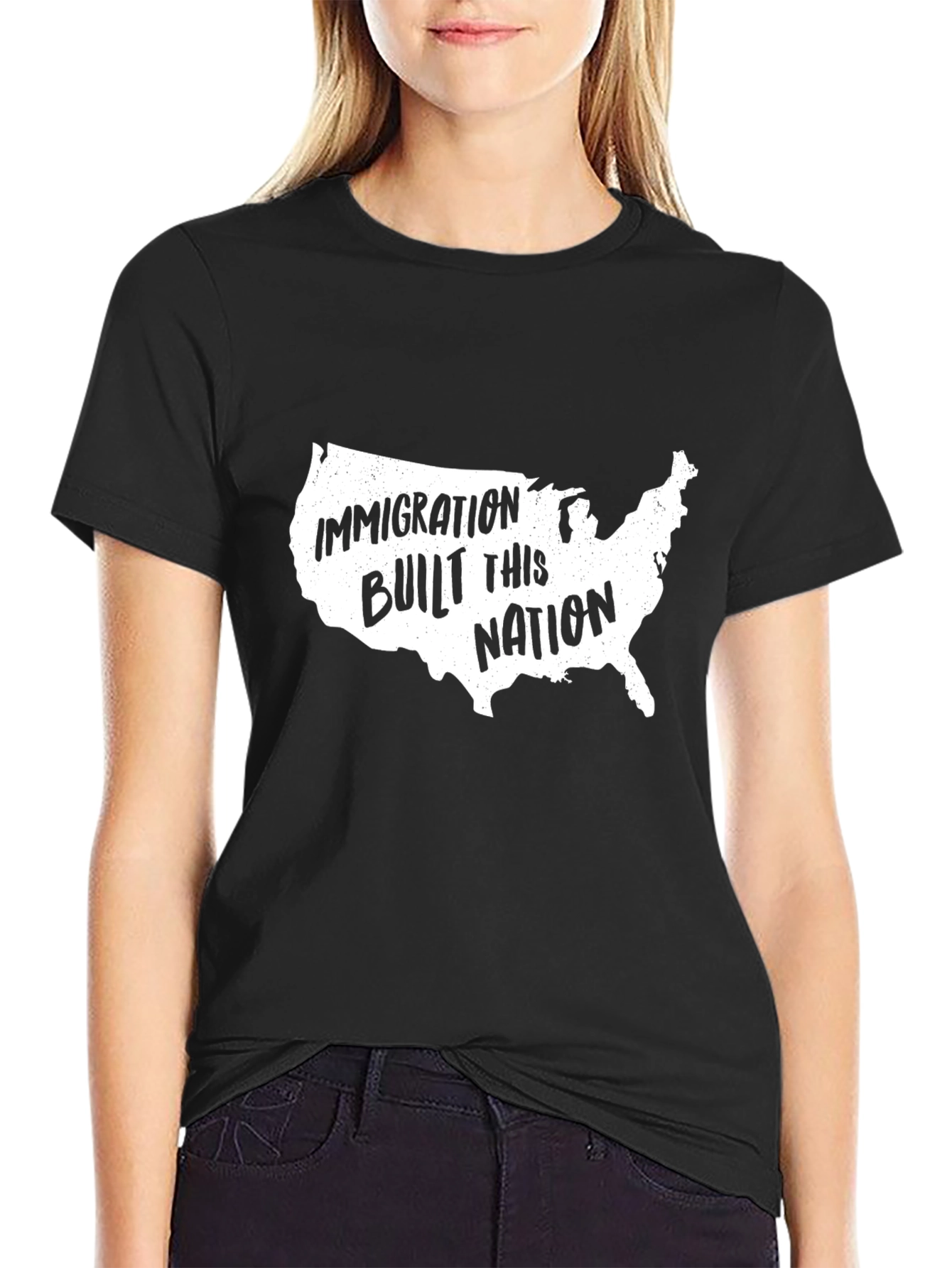 Black Immigration Built This Nation T-Shirt view 2