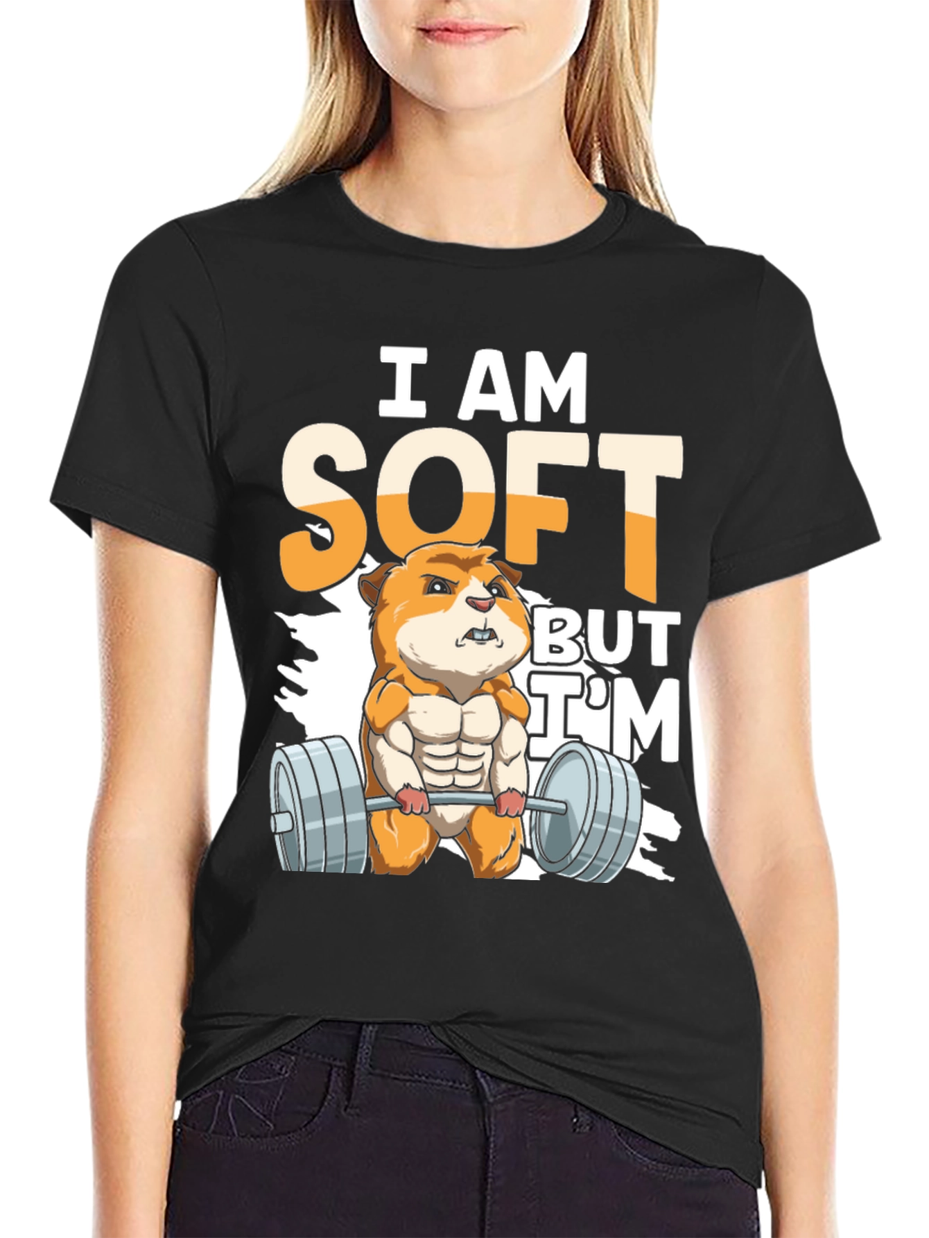 Black I Am Soft But I'm Strong T-Shirt view 2