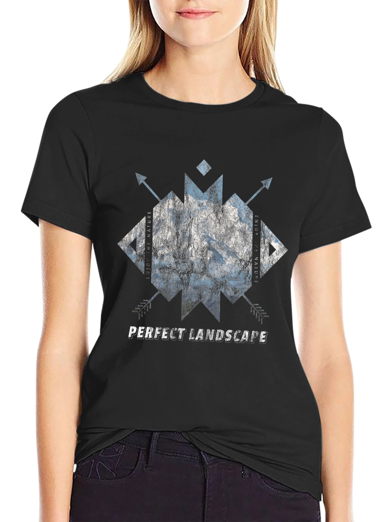 Black Perfect Landscape Graphic Tee view 2