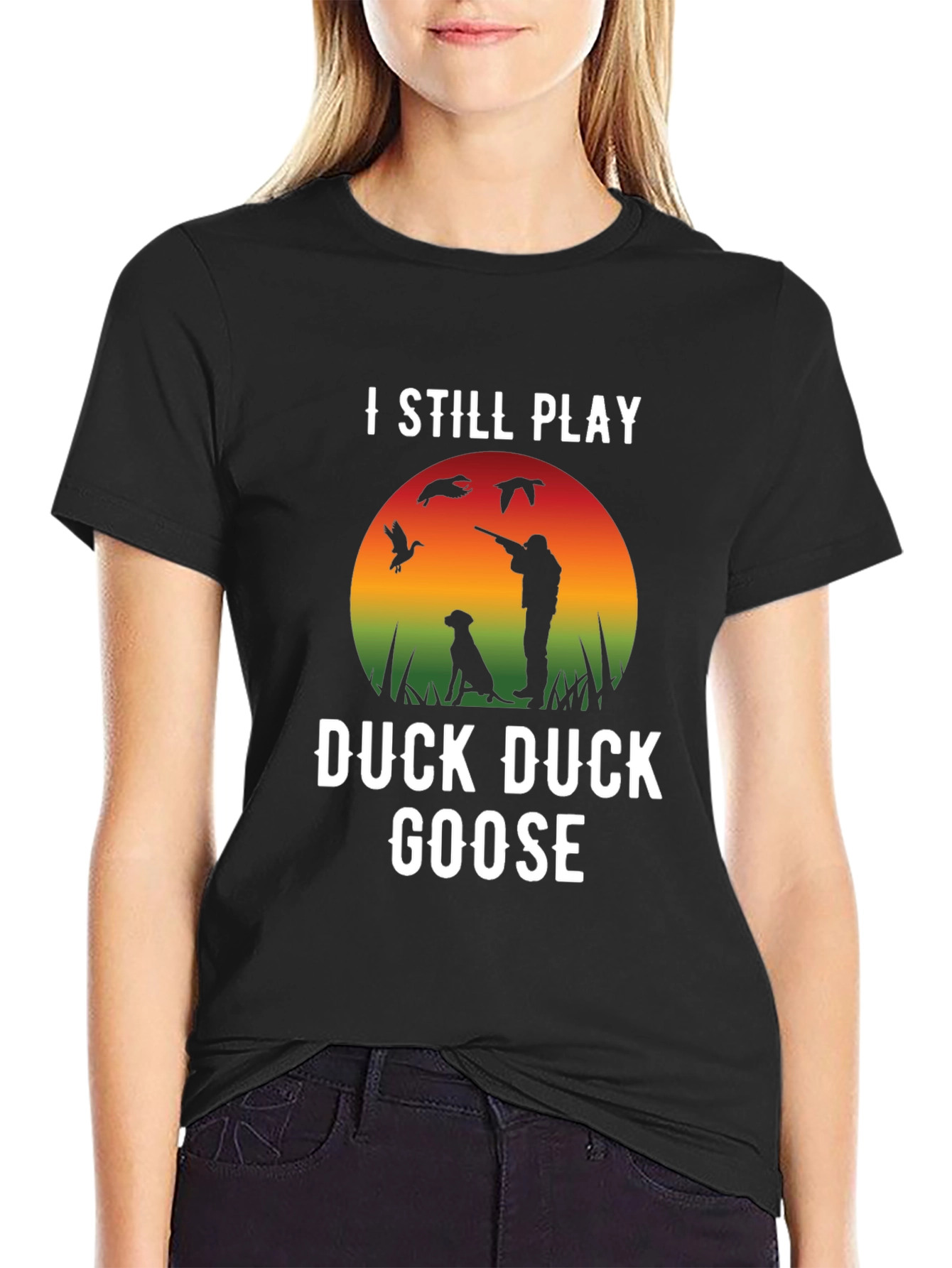 Black Duck Duck Goose Hunting T-Shirt view 2