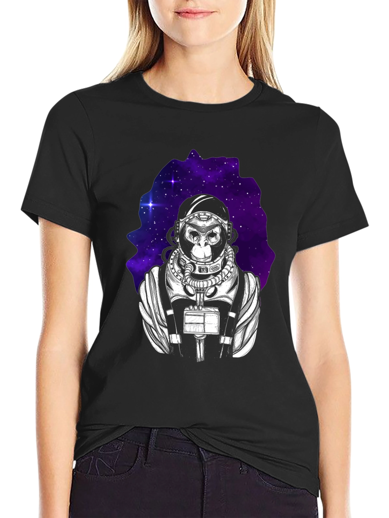Black Ape Astronaut Graphic Tee - Black view 2