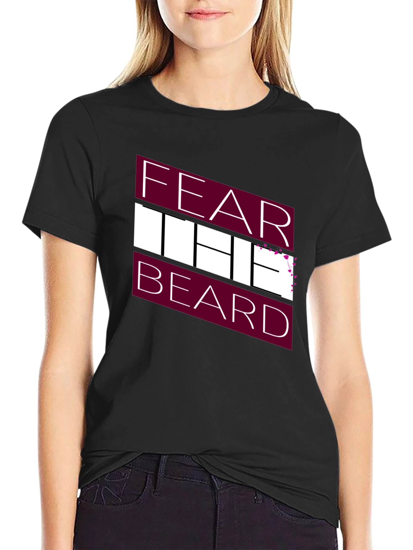 Black Fear The Beard Graphic Tee view 2