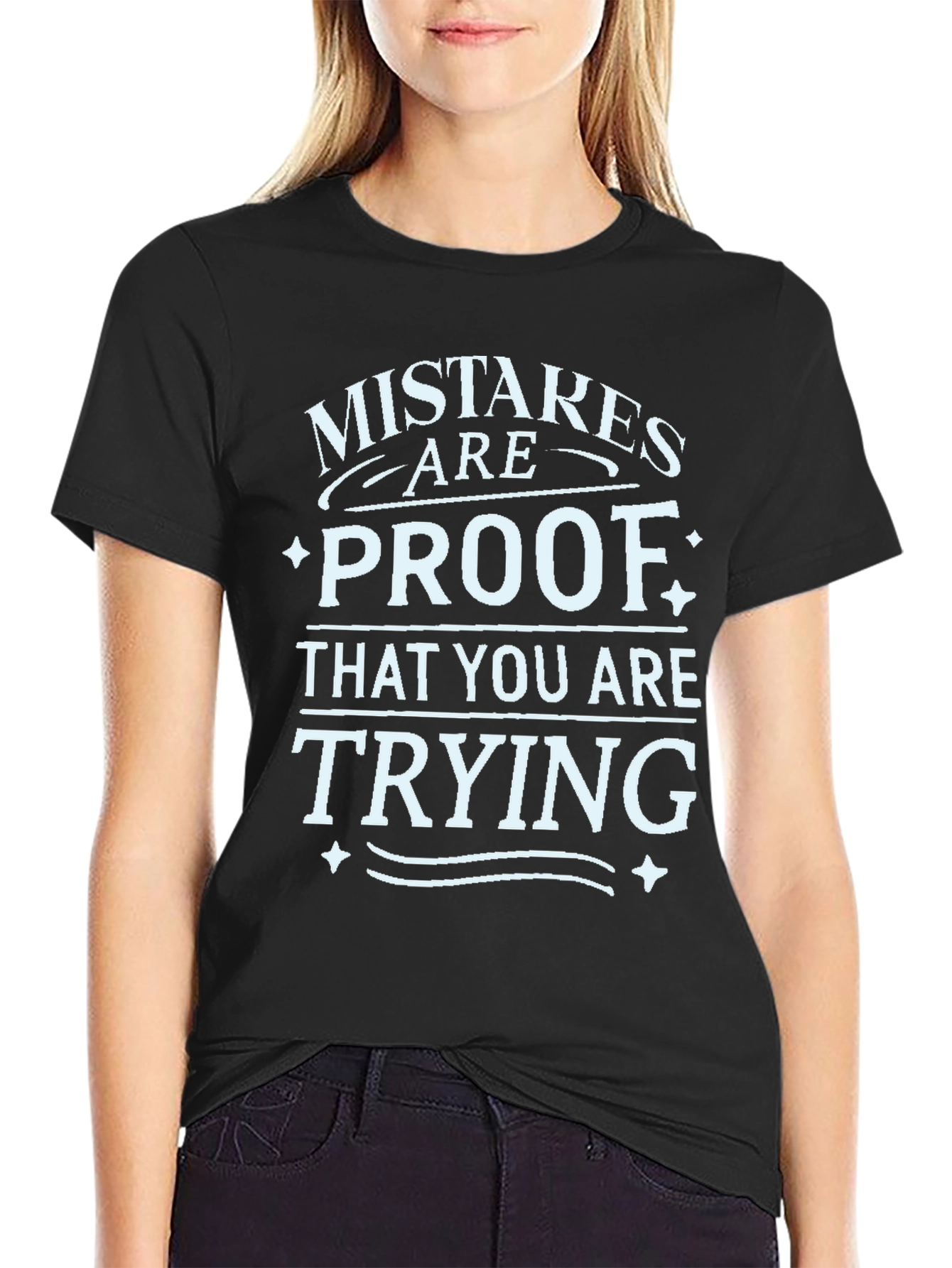 Black Mistakes are Proof T-Shirt - Motivational Graphic Tee view 2