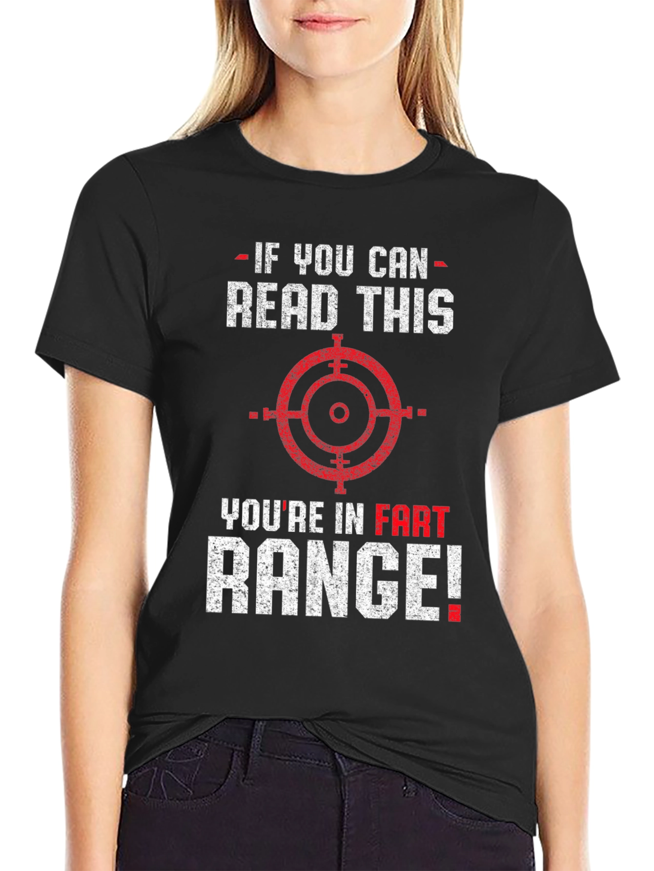 Black Funny Fart Range Graphic Tee view 2