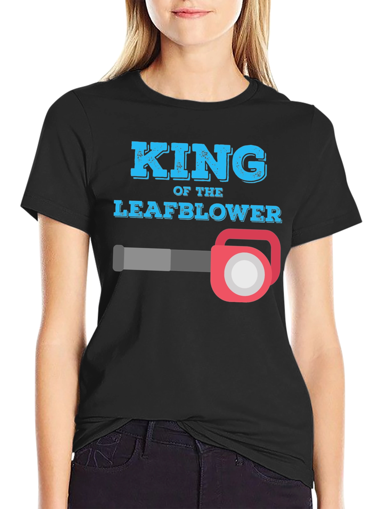 Black King of the Leaf Blower T-Shirt view 2