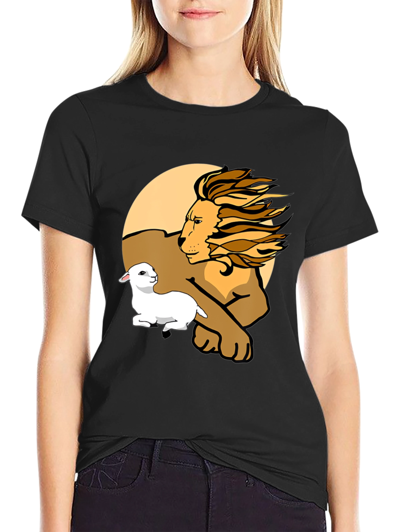 Black Lion and Lamb Graphic Tee - Unisex Comfort view 2