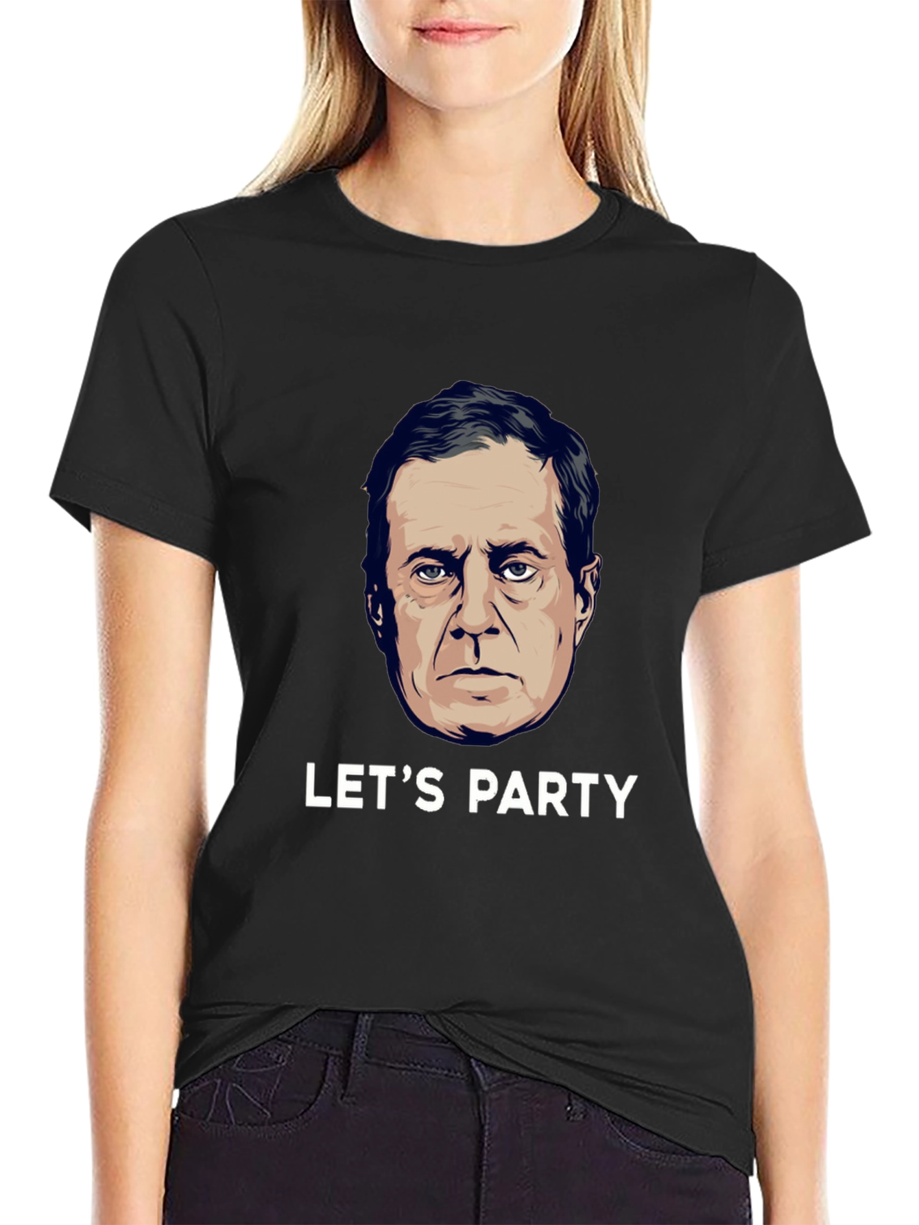 Black Let's Party Graphic T-Shirt view 2