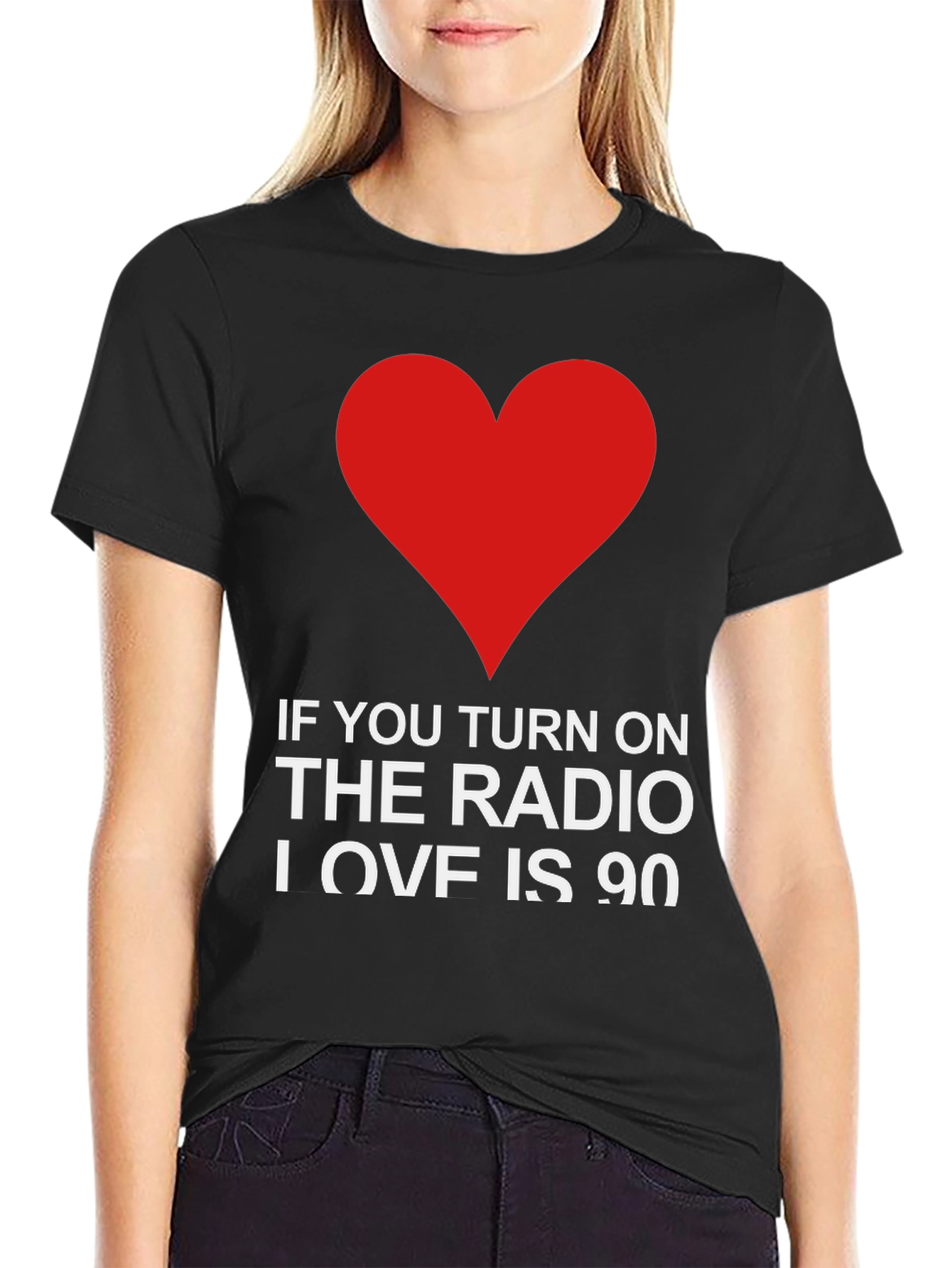 Black Radio Love Graphic Tee view 2