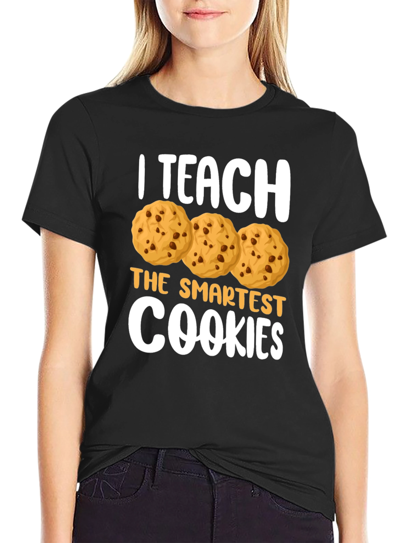 Black I Teach The Smartest Cookies T-Shirt view 2