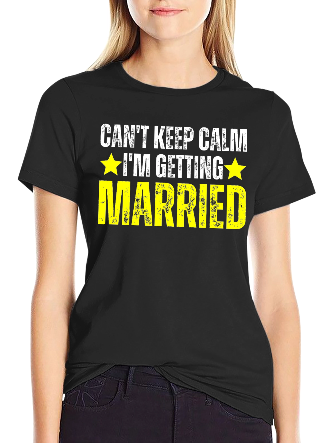 Black Getting Married T-Shirt - Can't Keep Calm Groom view 2