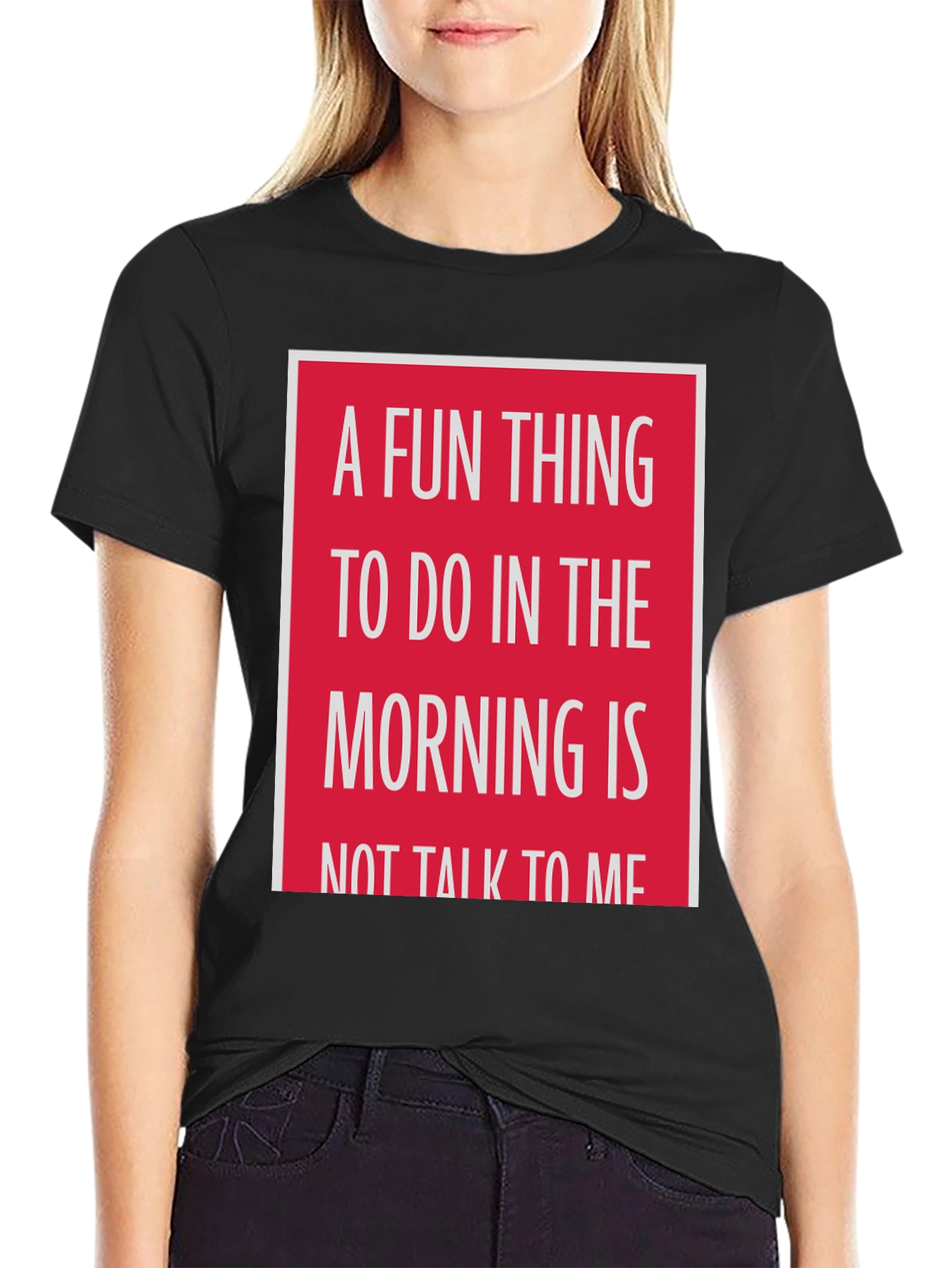 Black Funny 'Don't Talk to Me' Morning T-Shirt view 2