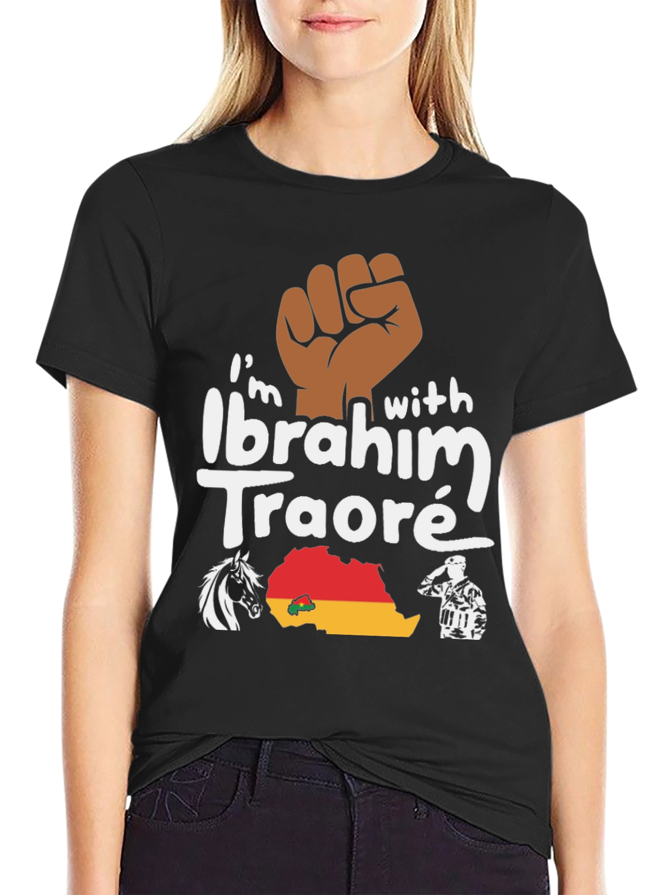 Ibrahim Traoré Supporter T-Shirt - Black Power - 2