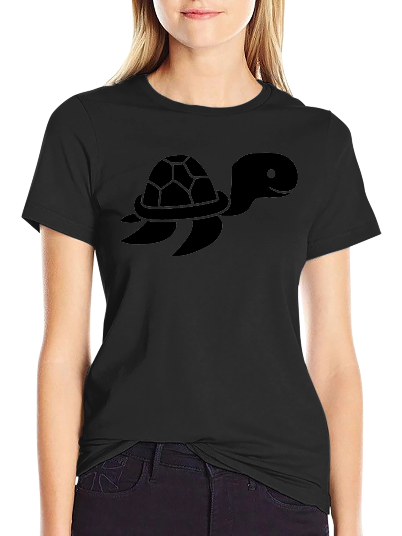Black Black Turtle Graphic Tee - Casual Comfort view 2