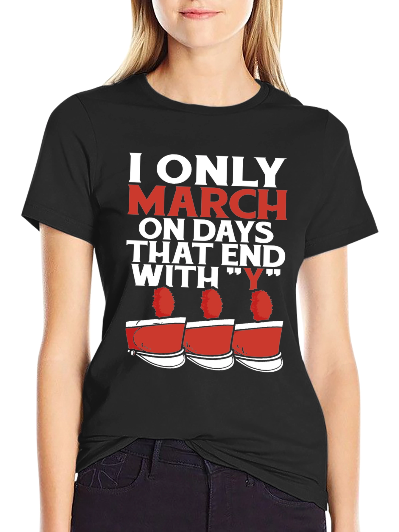 Black Marching Band T-Shirt - Days That End with Y view 2