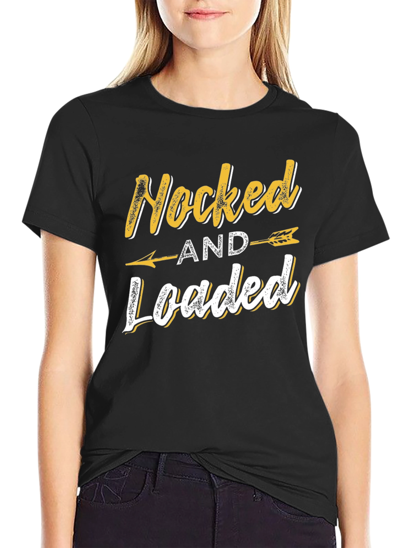Black Nocked and Loaded Graphic Tee view 2