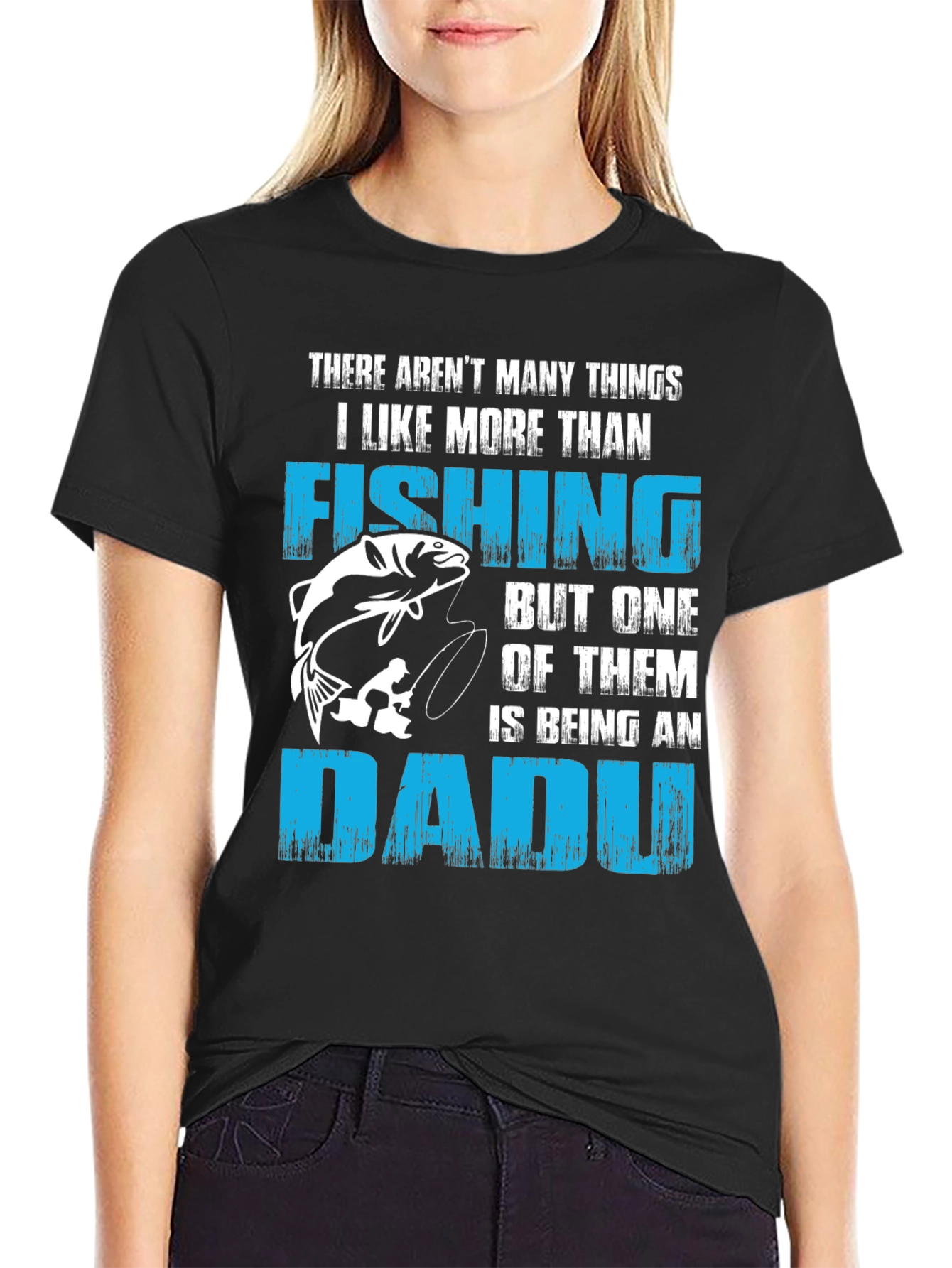 Black Fishing Dad T-Shirt - Perfect Gift for Fishing Lovers view 2