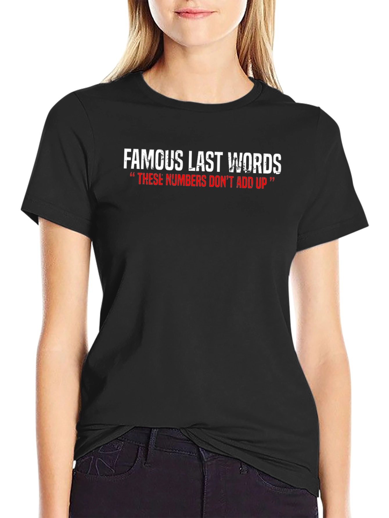 Black Famous Last Words Men's Graphic T-Shirt - These Numbers view 2