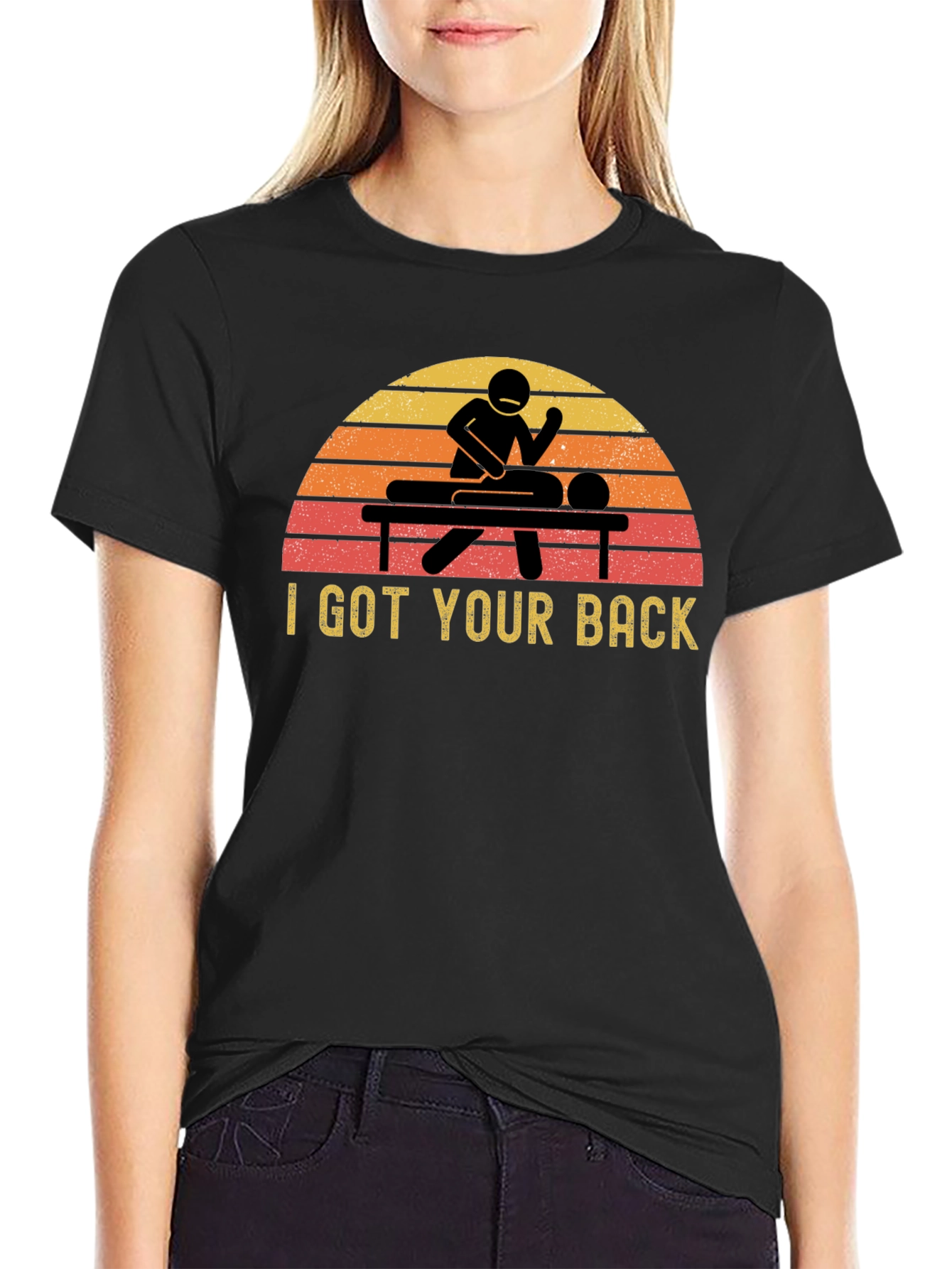 Black I Got Your Back Massage Therapist T-Shirt view 2