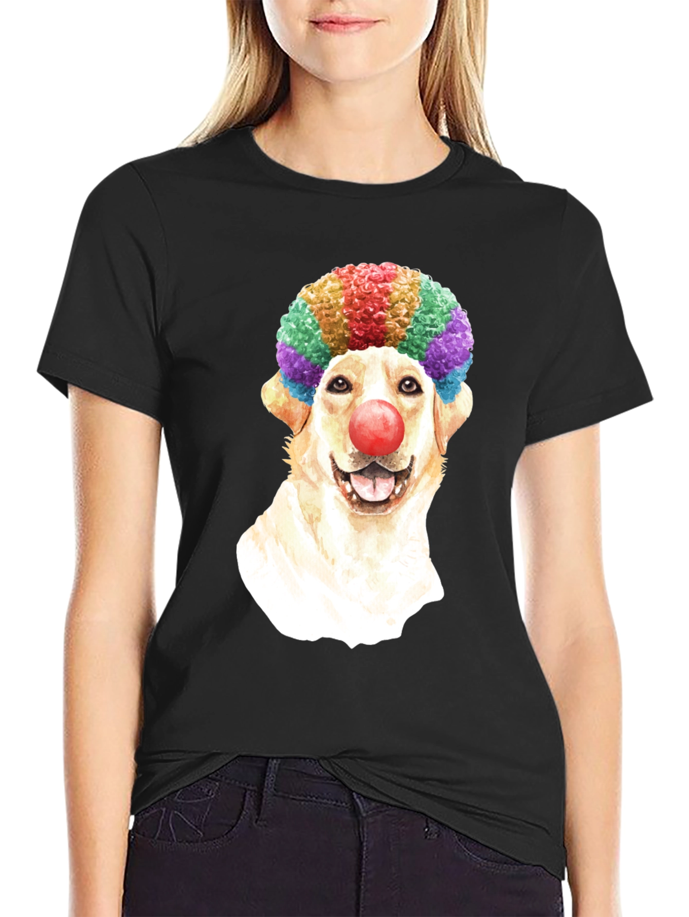 Black Clown Dog T-Shirt view 2