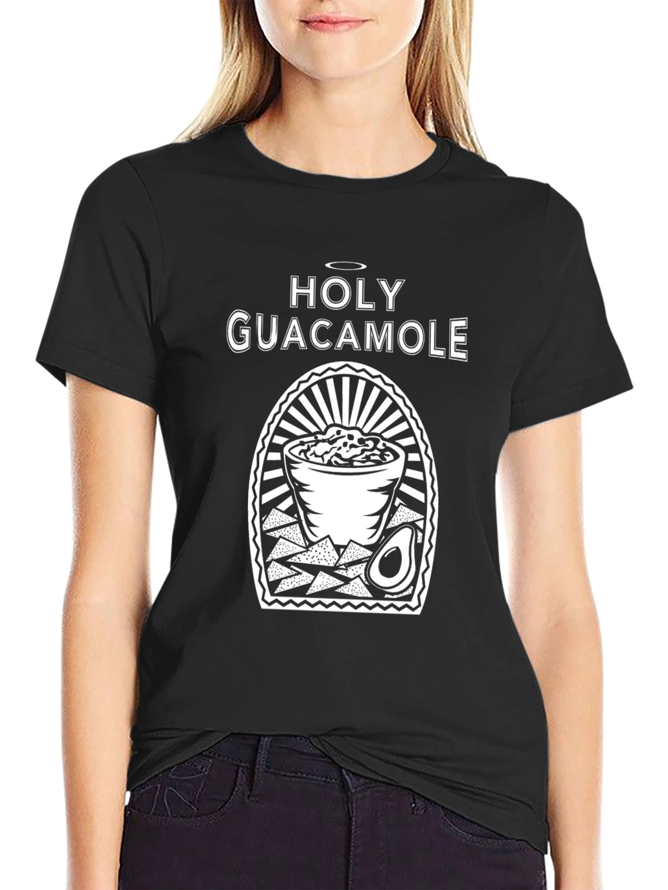 Black Holy Guacamole Graphic T-Shirt view 2