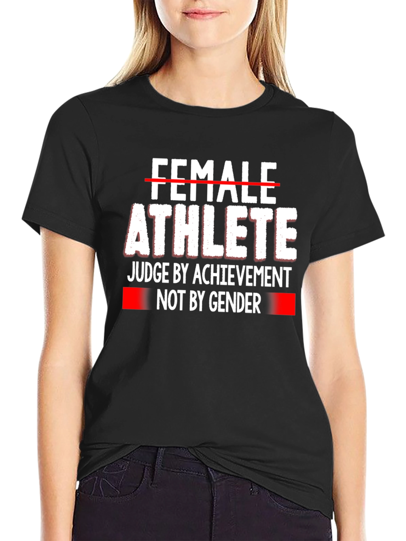 Black Female Athlete Equality T-Shirt view 2