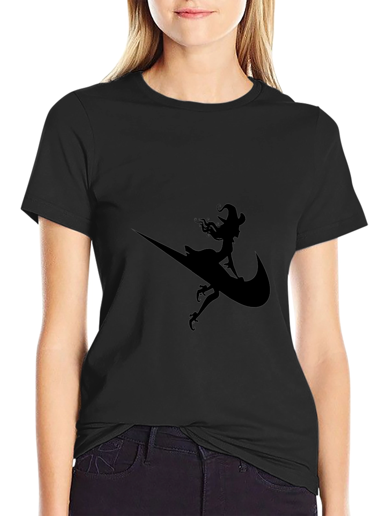 Black Witch Nike Swoosh Black T-Shirt view 2