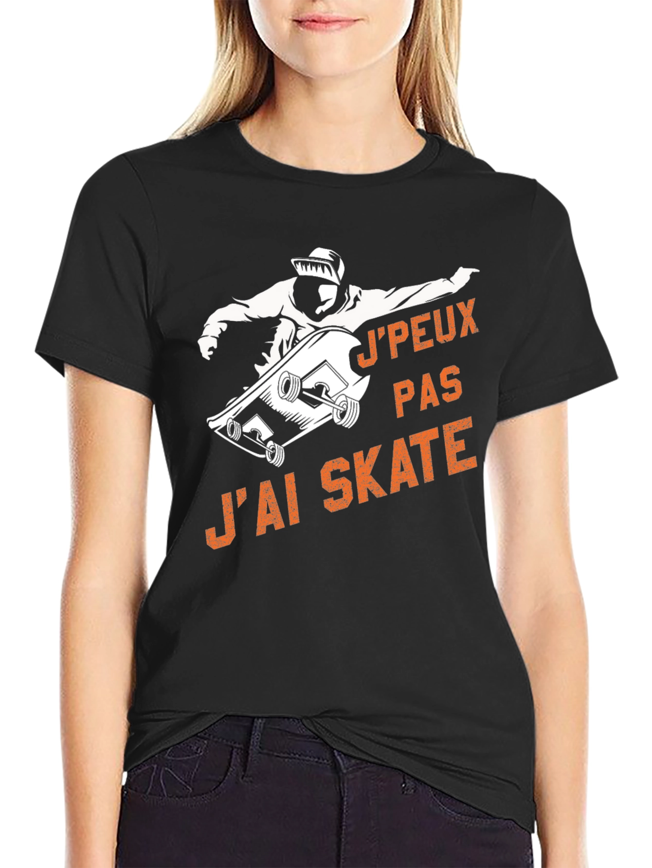 Black J'peux Pas J'ai Skate T-Shirt - Black view 2