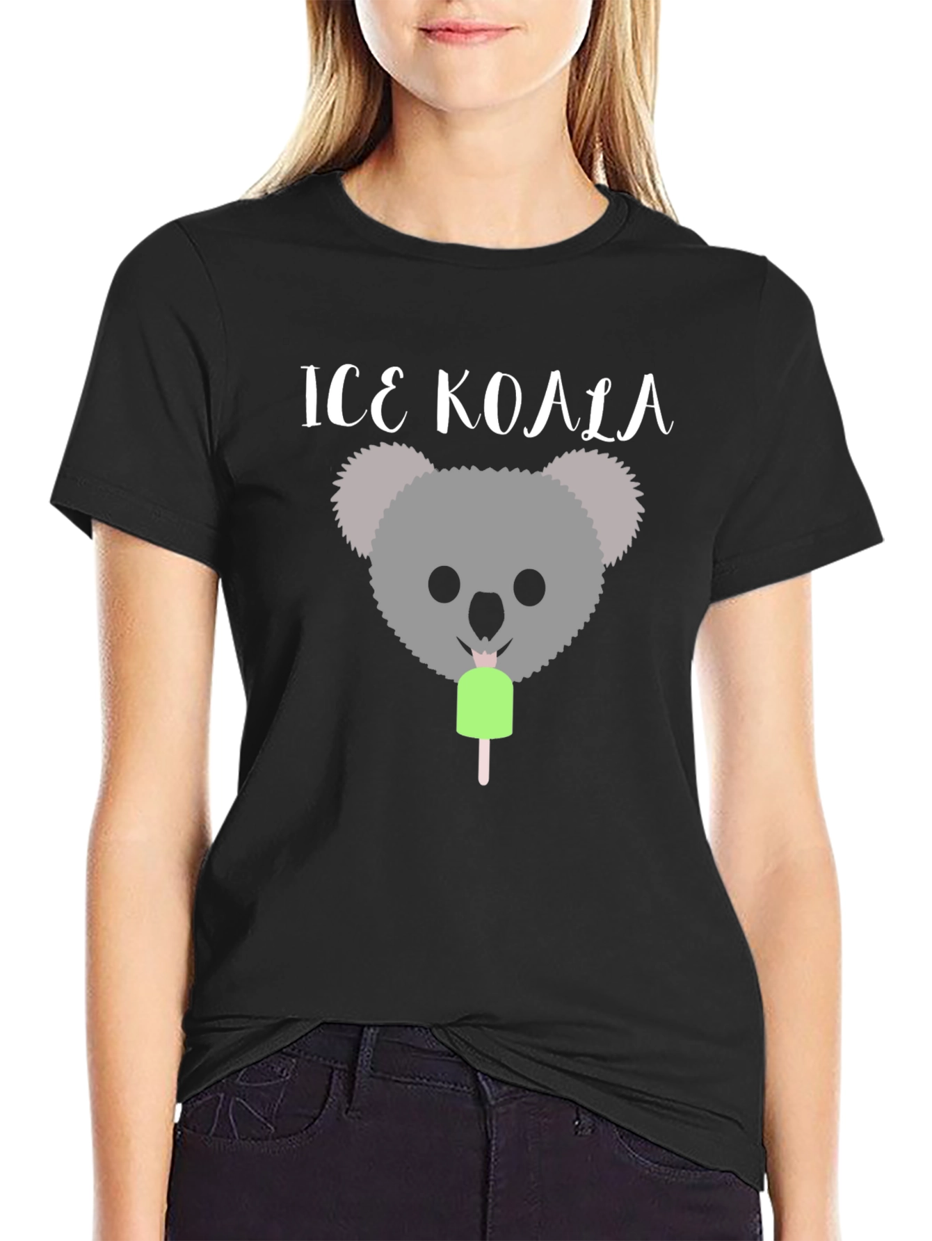 Black Ice Koala T-Shirt - Cute Graphic Tee view 2