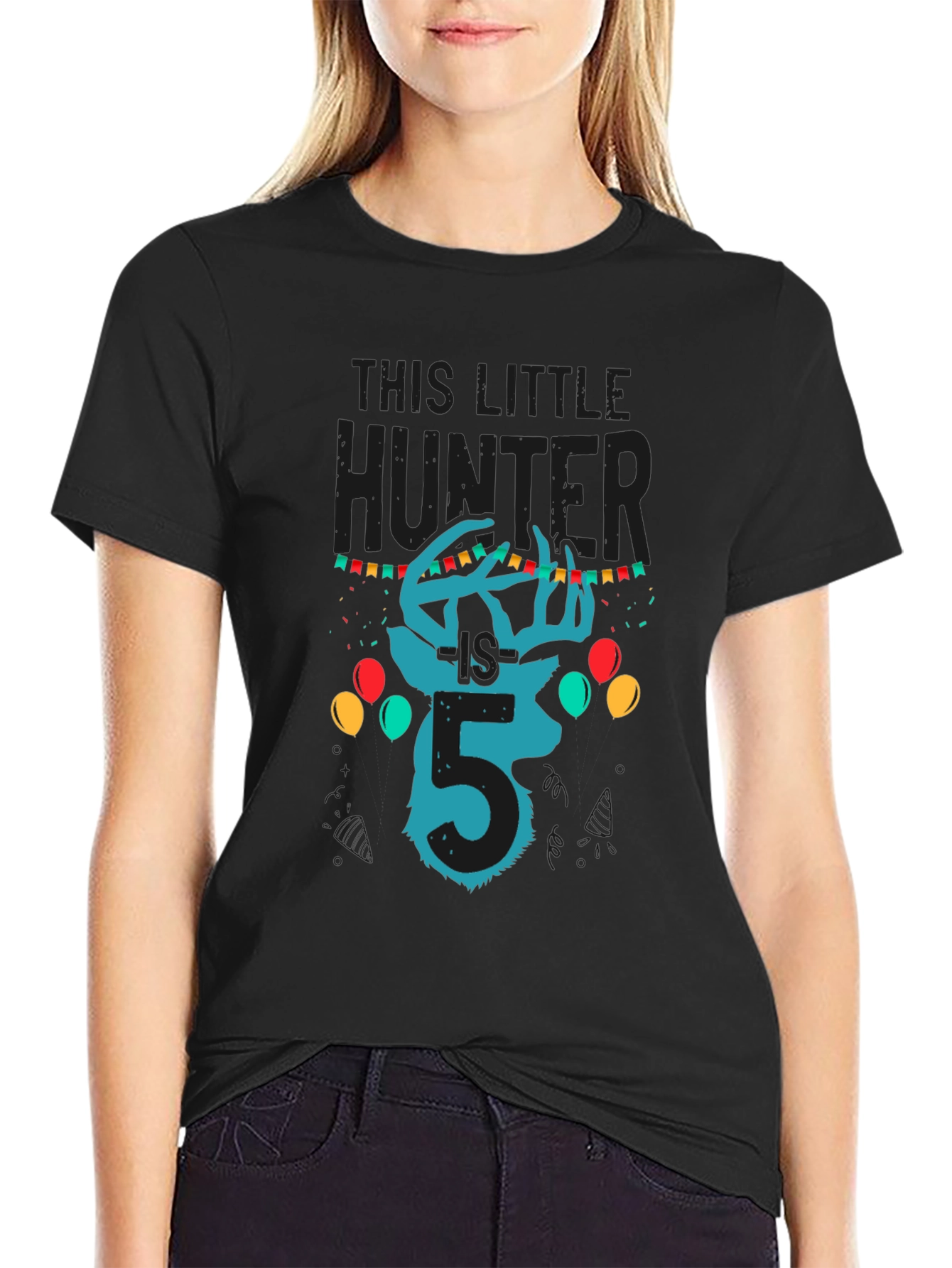 This Little Hunter Birthday Shirt - Size 5 - 2
