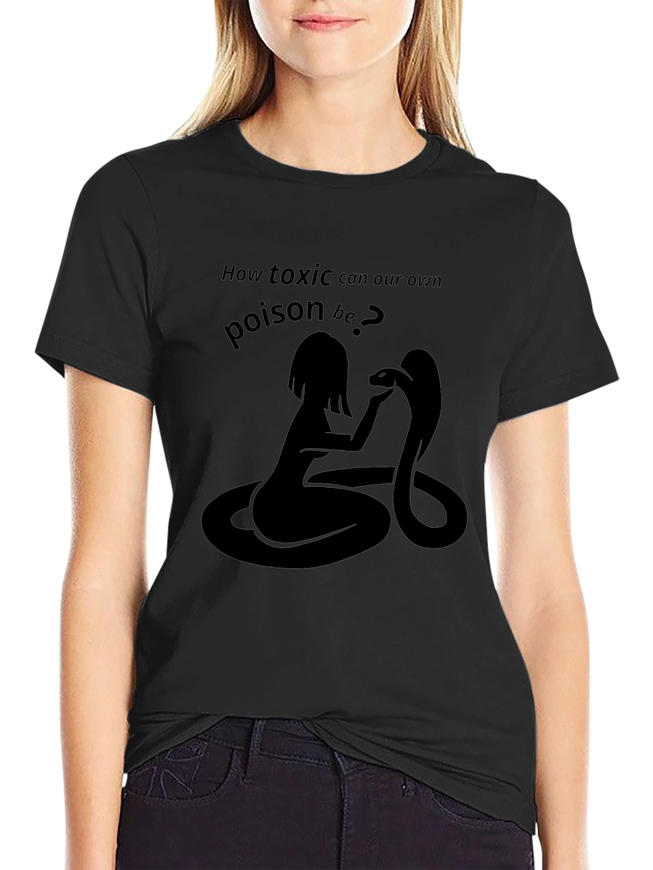 Black Toxic Poison Graphic Tee - Black T-Shirt view 2